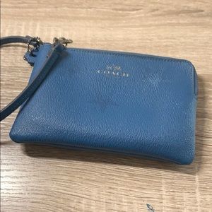 Coach blue coin purse